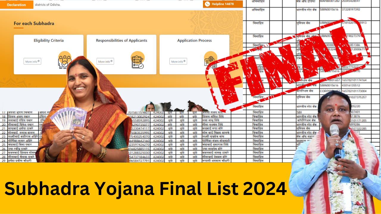 Subhadra Yojana Final List